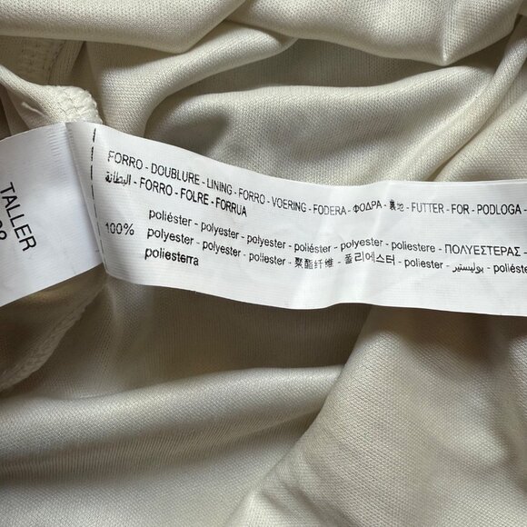 Zara Size M Beige & Gray Tie Dye Printed Tulle Ruched One Shoulder Maxi Dress - Picture 11 of 16